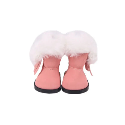 5CM Doll Snow Boots – Pop Plush Canvas Shoes for 14.5" Dolls, 32-36CM Paola Reina & 20CM Cotton Dolls Accessories