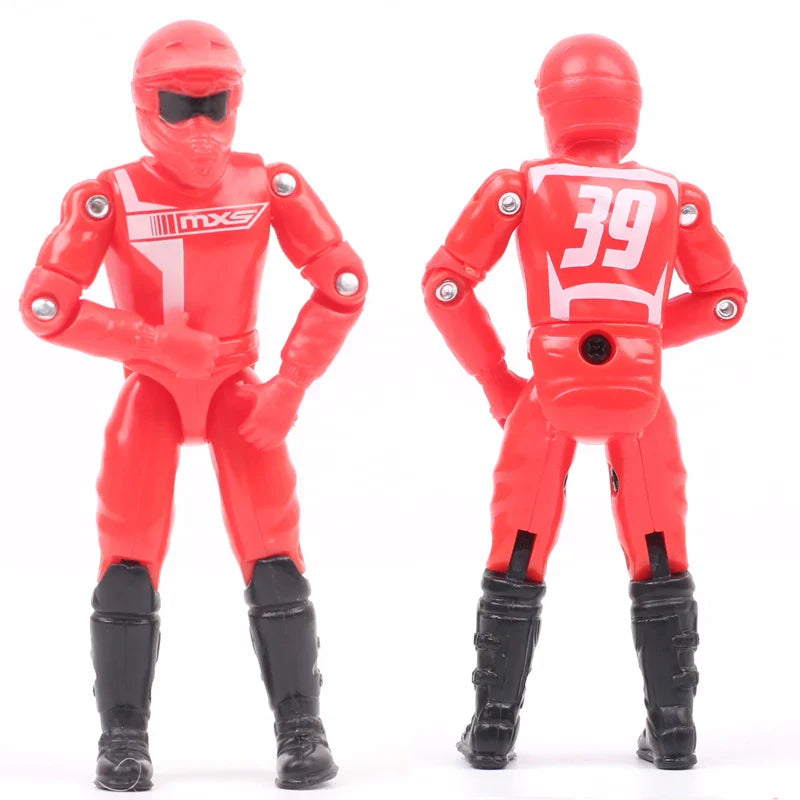 1/18 Scale 3.75" Motorcycle Racer Action Figure – Villopoto #5, Dungey #199, Pastrana Bike Model Collectible Toy