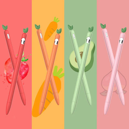 Cute Fruits Silicone Case for Apple Pencil – Protective Cover for 1st and 2nd Generation Apple Pencil – Vegetable-Themed Silicone Cases