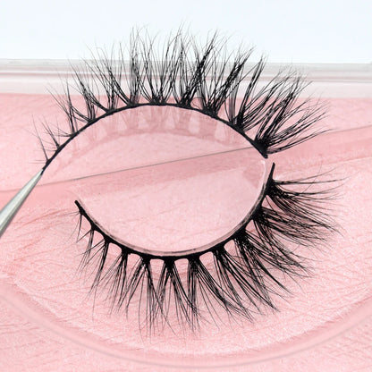 Visofree 13mm 3D Mink Eyelashes – Natural Long Handmade Cruelty-Free False Lashes for Makeup G04
