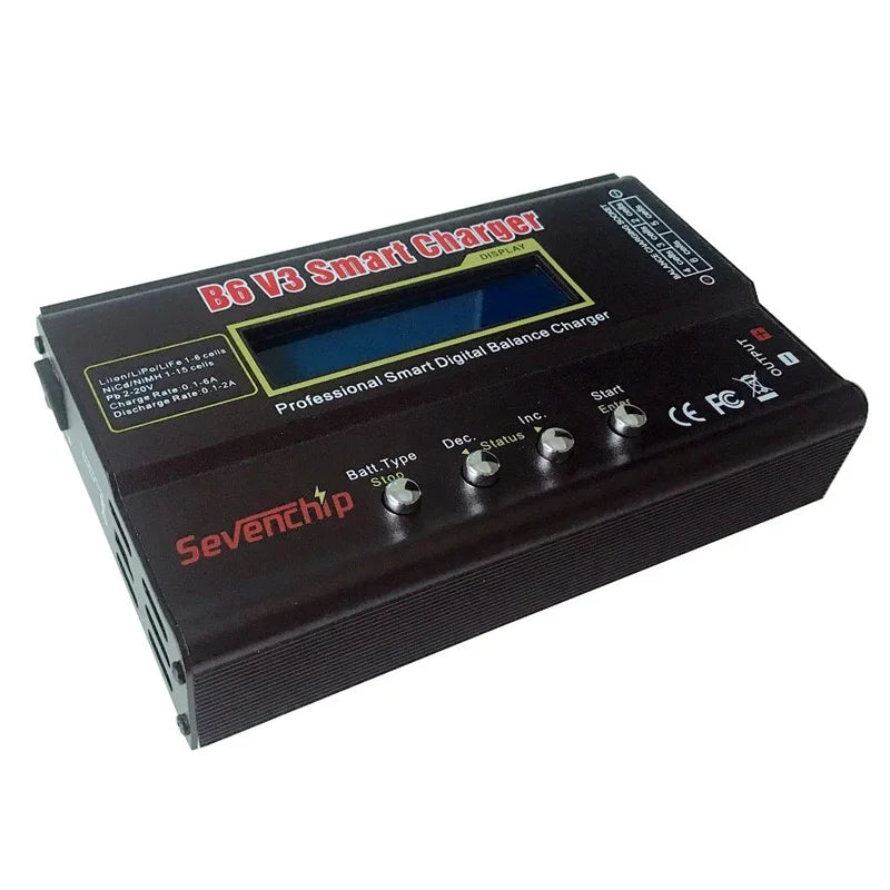 iMAX B6 V3 80W 6A Battery Charger – LiHv, Lipo, NiMh, Li-ion, Ni-Cd Digital RC Charger with 12V 5A Adapter