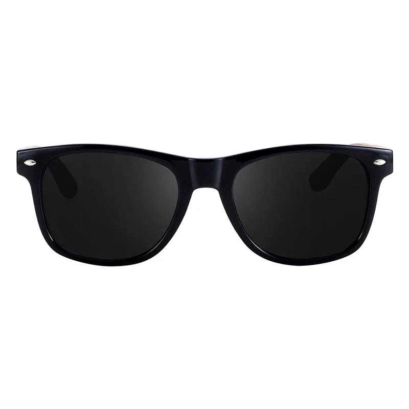 BARCUR Black Walnut Wood Polarized Sunglasses for Men – High-Quality Square UV400 Eyewear with Original Box