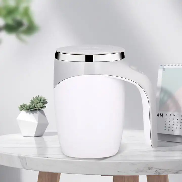 NEW!!! Stainless Steel Self-Stirring Coffee Cup with Custom Logo - Battery or Rechargeable