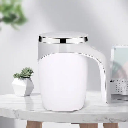NEW!!! Stainless Steel Self-Stirring Coffee Cup with Custom Logo - Battery or Rechargeable