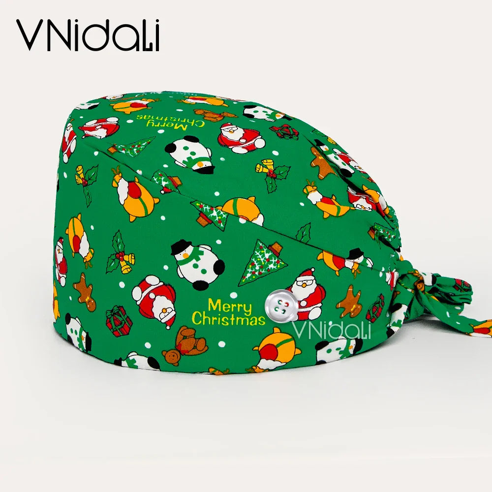 Tooth Printed Scrub Caps – Dental Surgical Hats for Women & Men, Operating Room Medical Hat