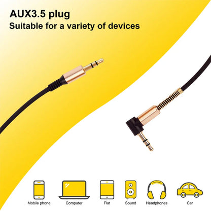 3.5mm Male to Male Aux Audio Cable — Car, JBL Speaker, iPhone & Samsung Headphone Cord