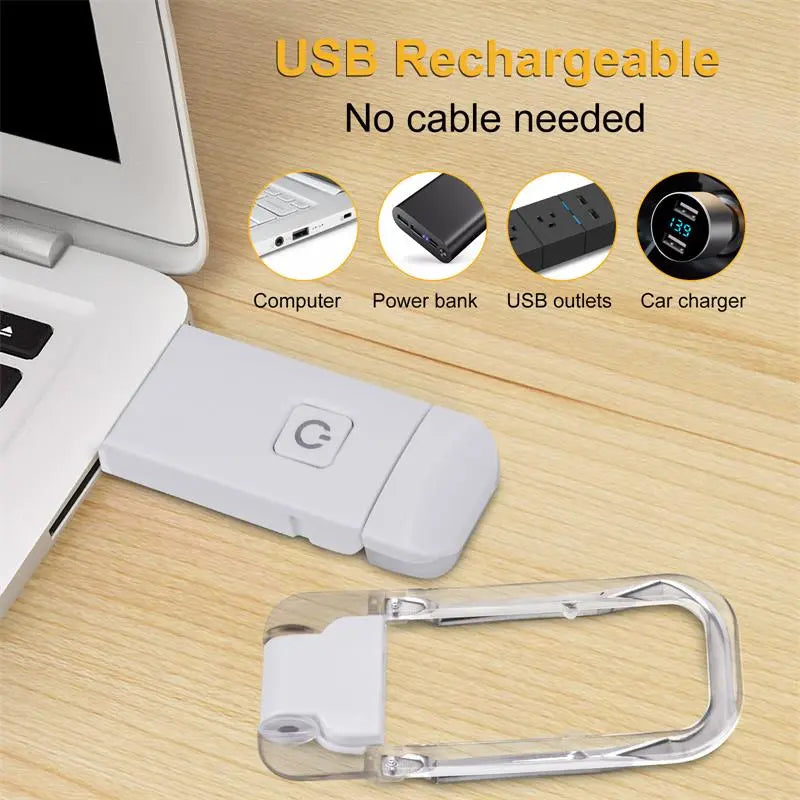 LED USB Rechargeable Book Light - Portable Clip Desk Light for Reading, Eye Protection Night Lamp, Bookmark Read Light