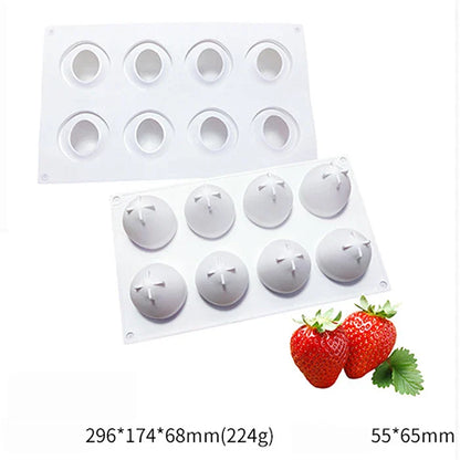 Fruit Series Silicone Cake Mold — Pineapple, Pear, Peach, Mango, Orange & Strawberry for French Dessert & Mousse Baking