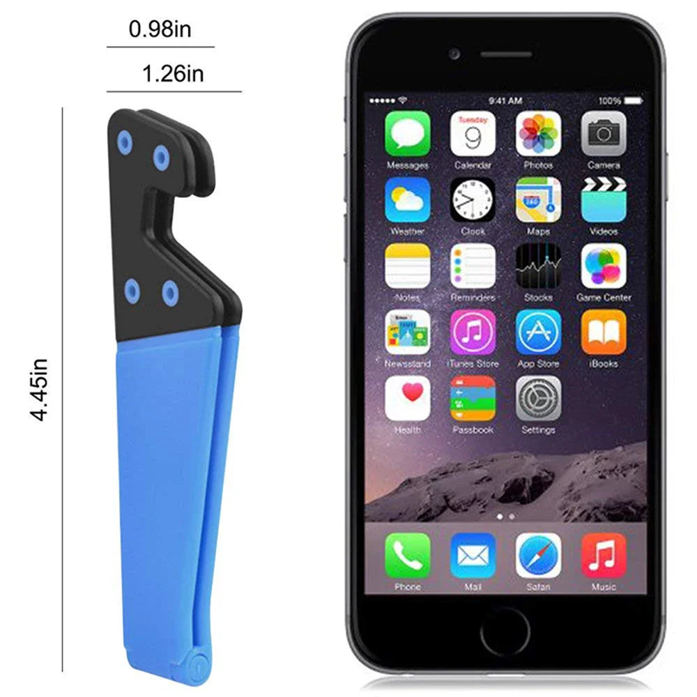 V-Shaped Universal Foldable Mobile Cell Phone Stand: Adjustable Holder for Smartphone & Tablet - Convenient Support Bracket Mount
