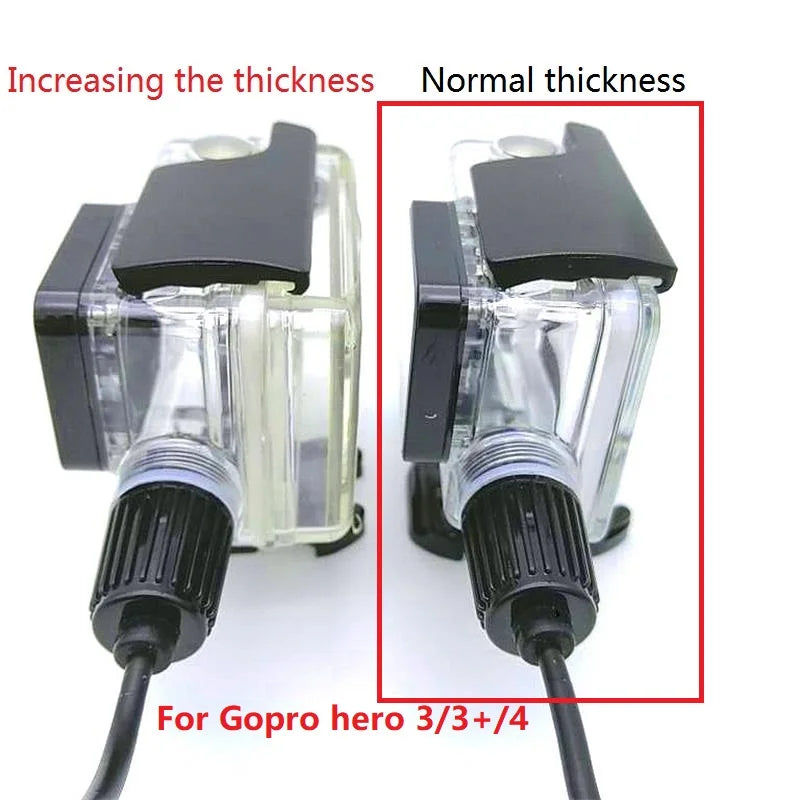 Suptig Waterproof Charging LCD Door Case for GoPro Hero 4/3+/3 – Motorcycle Protective Housing Accessory Shell with Thickened Design