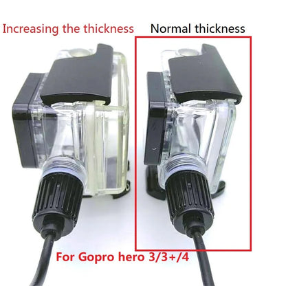 Suptig Waterproof Charging LCD Door Case for GoPro Hero 4/3+/3 – Motorcycle Protective Housing Accessory Shell with Thickened Design