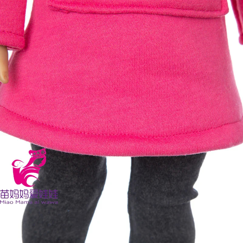 18-Inch Girl Doll Winter Coat — 43cm Baby Doll Jacket Outfit for Dressing