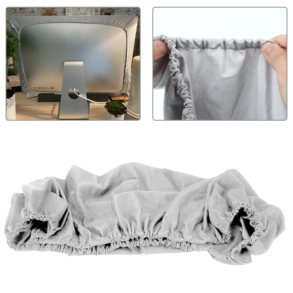 Computer Dust Cover — Flexible Polyester 27-Inch Monitor Protector, Dust-Proof Cover for iMac, MacBook Pro, Air