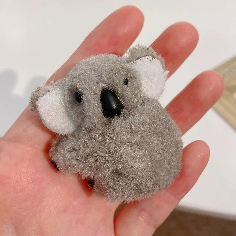 2021 Women’s Cute Koala Bear Hair Clips – Plush Side Bangs Barrettes, Soft Hairpins for Girls and Ladies Hair Accessories