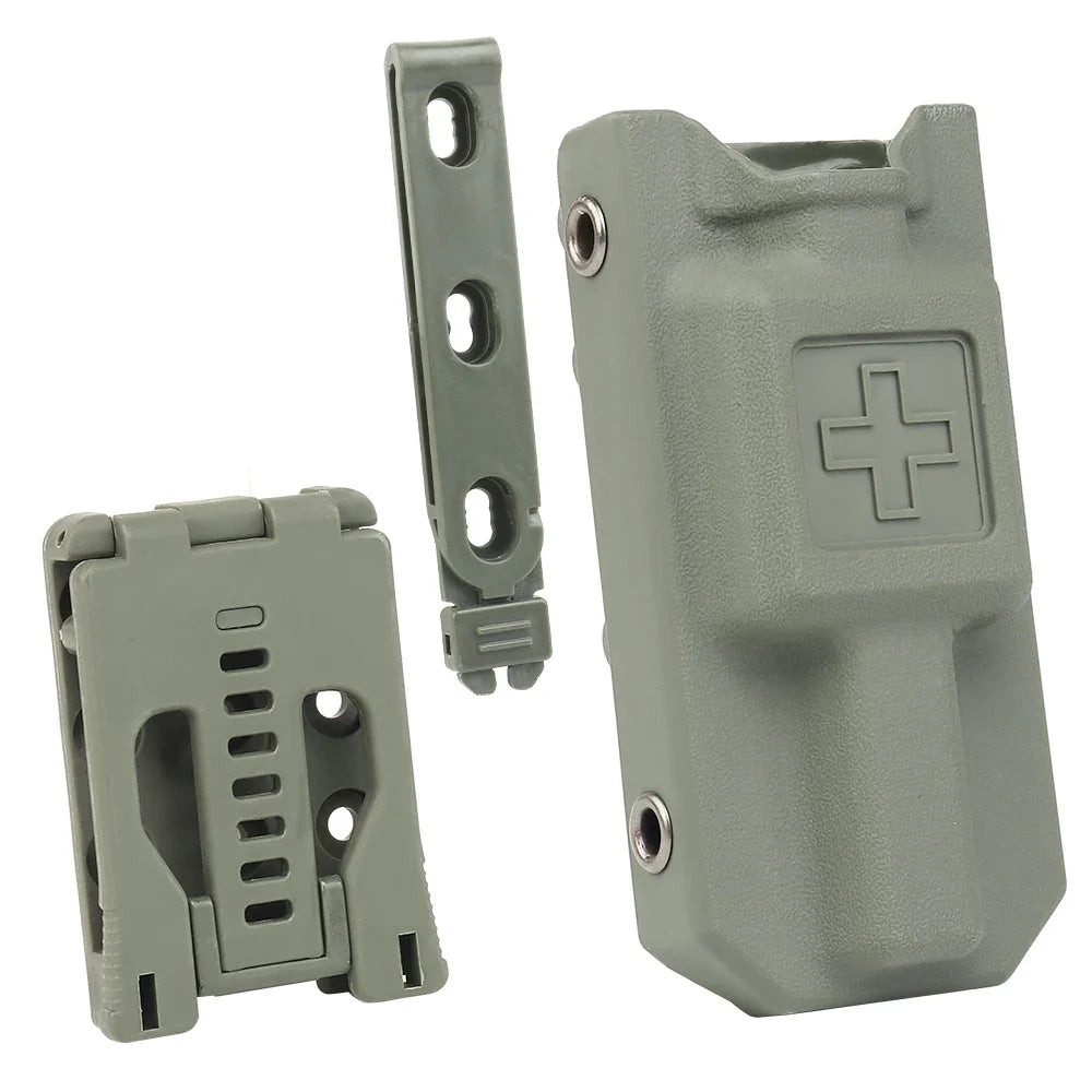 Tactical Tourniquet Pouch - EDC First Aid Holder with Belt Clip & K Sheath