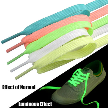 Glow-in-the-Dark Luminous Shoelaces - Reflective Night Shoestrings for Kids, Men, and Women's Sports Shoes - Enhance Visibility and Style