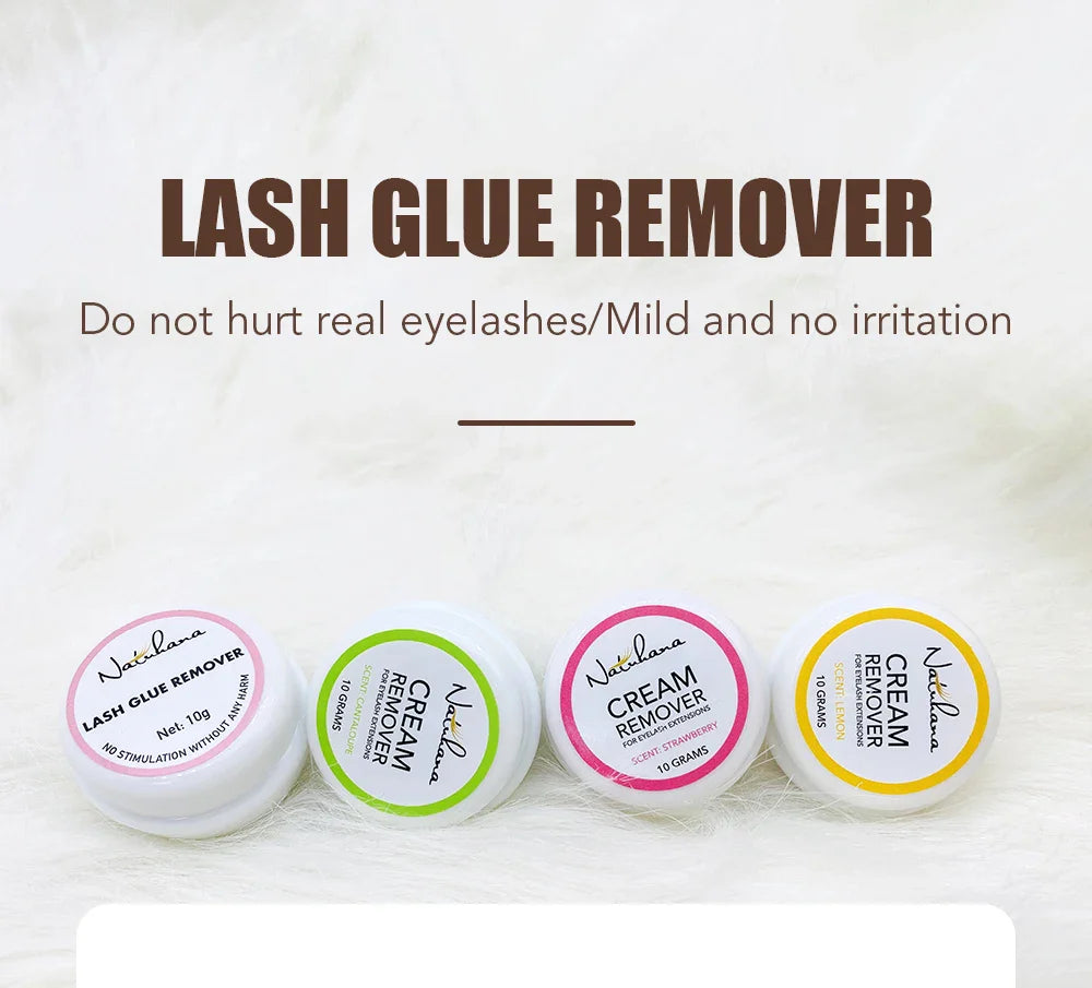 NATUHANA Eyelash Glue Remover - Quick Adhesive Unloading Cream for Eyelashes & Makeup Tools