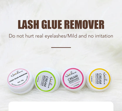 NATUHANA Eyelash Glue Remover - Quick Adhesive Unloading Cream for Eyelashes & Makeup Tools