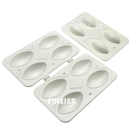 4-Hole Manual Meatball Maker Mold – Kitchen Meatloaf & Stuffed Kibbeh Tool, Roll Cake & Dessert Shaping Press