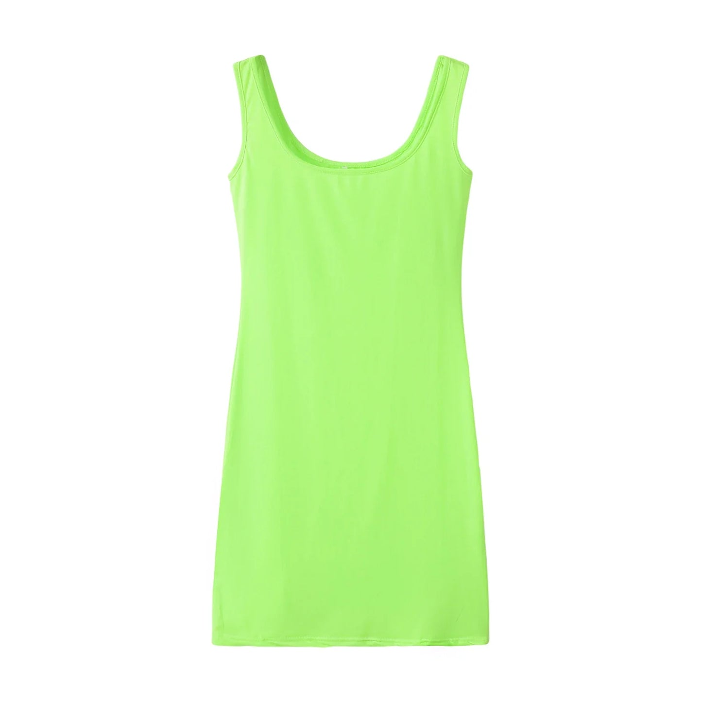 Women's Summer Solid Color Strap Dress - Casual Sleeveless Everyday Fashion Mini Dress