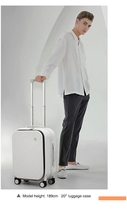 Mixi Aluminum Frame Carry-On Suitcase — Patent Design Rolling Luggage for Cabin, 18/20/24 Inch M9260