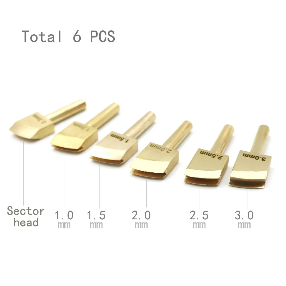 Brass Leather Edge Creaser Set – Soldering Iron Tips & Edging Tools for DIY Leather Craft Polishing & Sealing