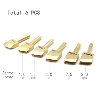 Brass Leather Edge Creaser Set – Soldering Iron Tips & Edging Tools for DIY Leather Craft Polishing & Sealing