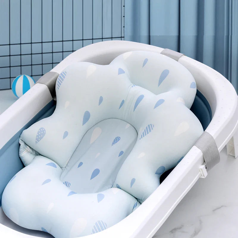 Non-Slip Baby Bath Cushion – Newborn Safety Support Pad & Soft Bathtub Mat