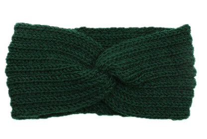 Women's Solid Color Knitted Headband – Elastic Twisted Turban Headwrap, Winter Hair Band for Girls, Fashion Hair Accessories