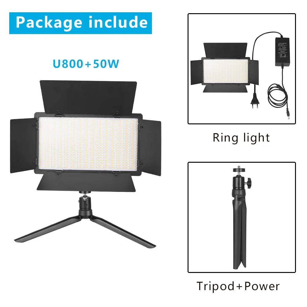 Nagnahz U800 LED Photo Studio Light - Portable Lighting for TikTok, YouTube, Gaming, and Live Video Recording