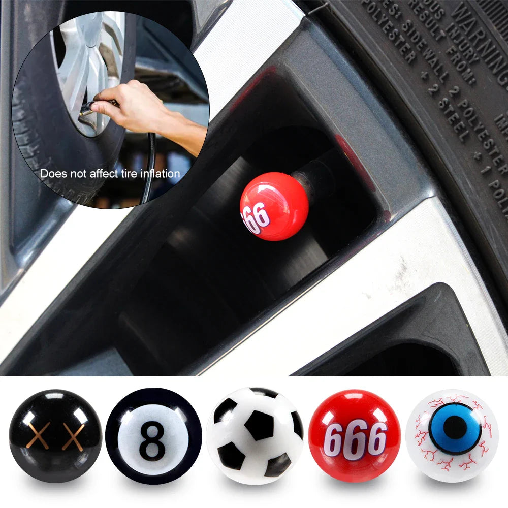 AUTCOAT Universal Car Tire Valve Caps – 4/8Pcs Wheel Dust Covers for Cars, Trucks, SUVs, Motorcycles, Bikes