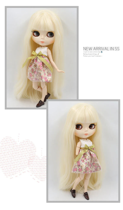 ICY DBS Blythe Doll 1/6 BJD Jointed Body — 30cm White Skin Anime Doll with Shiny & Matte Face, Special Price Gift Toy