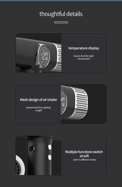 1800W Professional Salon Hair Dryer — High-Speed Brushless BLDC Motor with Negative Ion