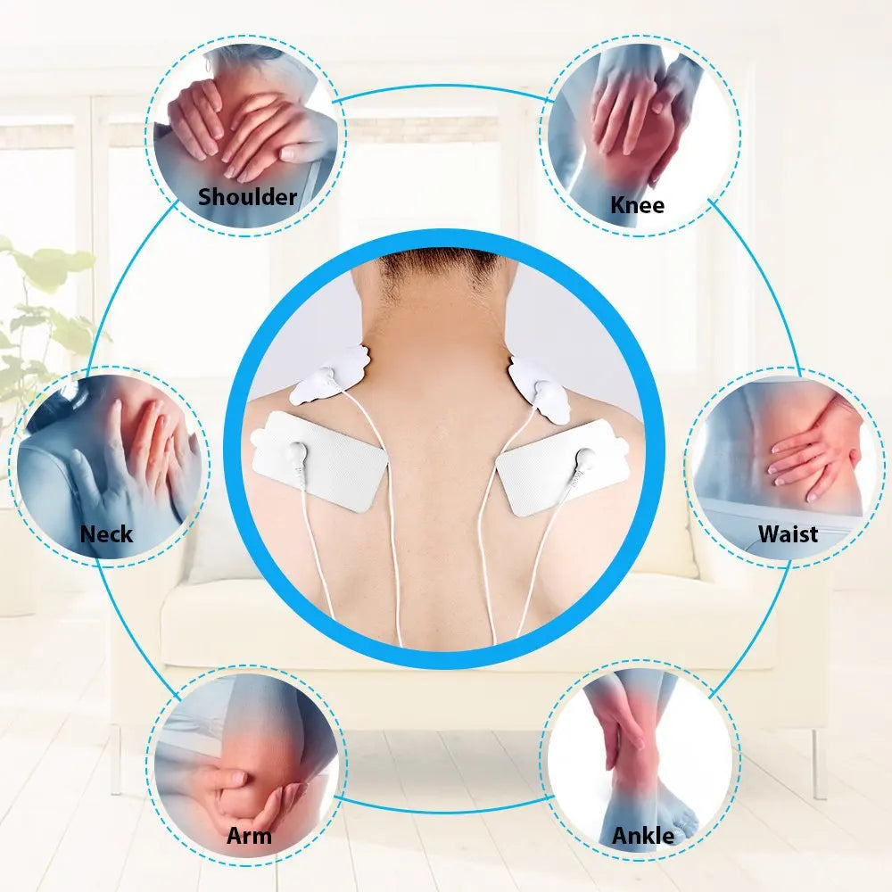 Electrostimulation Patches: TENS Electrode Pads for Acupuncture, Physiotherapy, EMS Muscle Stimulator & Slimming Machines - Nerve Stimulation
