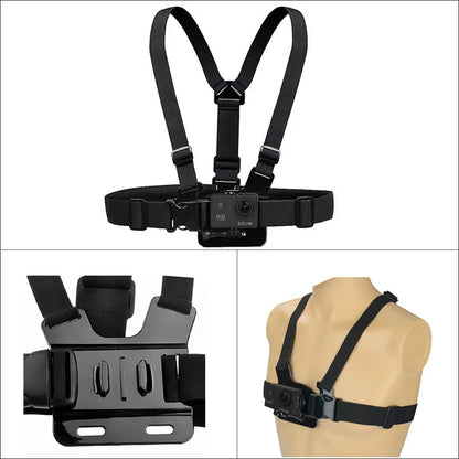 GoPro Accessories Kit — Strap, Tripod Mount & More for Hero 12–4, Yi 4K, SJ4000, EKEN H9, AKASO, DBPOWER Action Cameras
