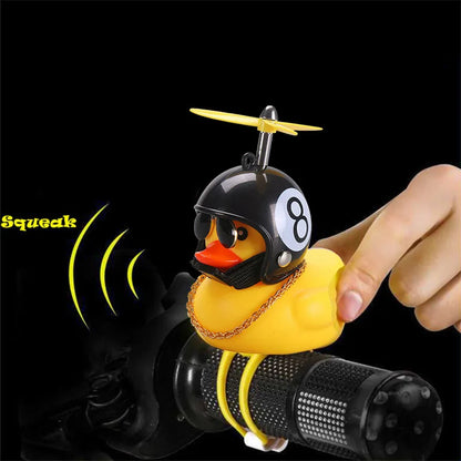 Yellow Duck Helmet Motor Accessory for Bikes and Cars - Quirky Duck Car Interior Decoration Without Lights