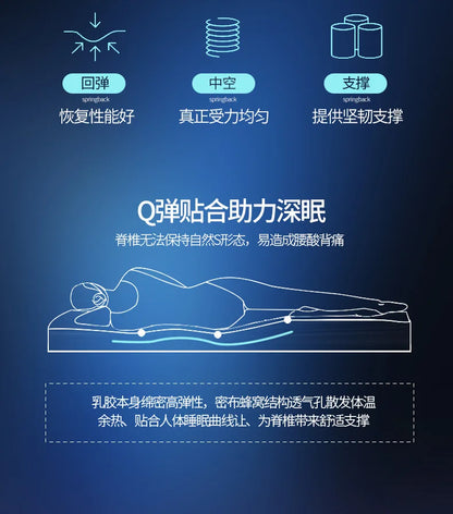 6/10cm Thai Natural Latex Floor Mattress – Foldable Tatami Mat with 95D Filling & Cotton Cover, Slow Rebound Comfort