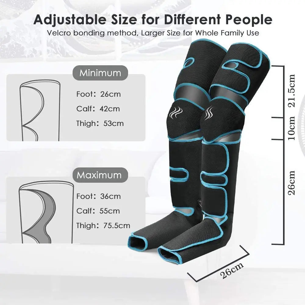 Foot Air Pressure Leg Massager — 360° Circulation & Muscle Relaxation Device for Lymphatic Drainage