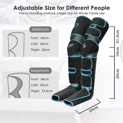 Foot Air Pressure Leg Massager — 360° Circulation & Muscle Relaxation Device for Lymphatic Drainage
