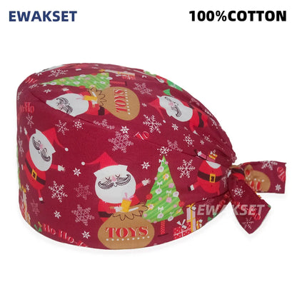 Unisex Soft Scrub Cap – Cartoon Print Surgical Hat for Men and Women, Operating Room Nursing Accessories