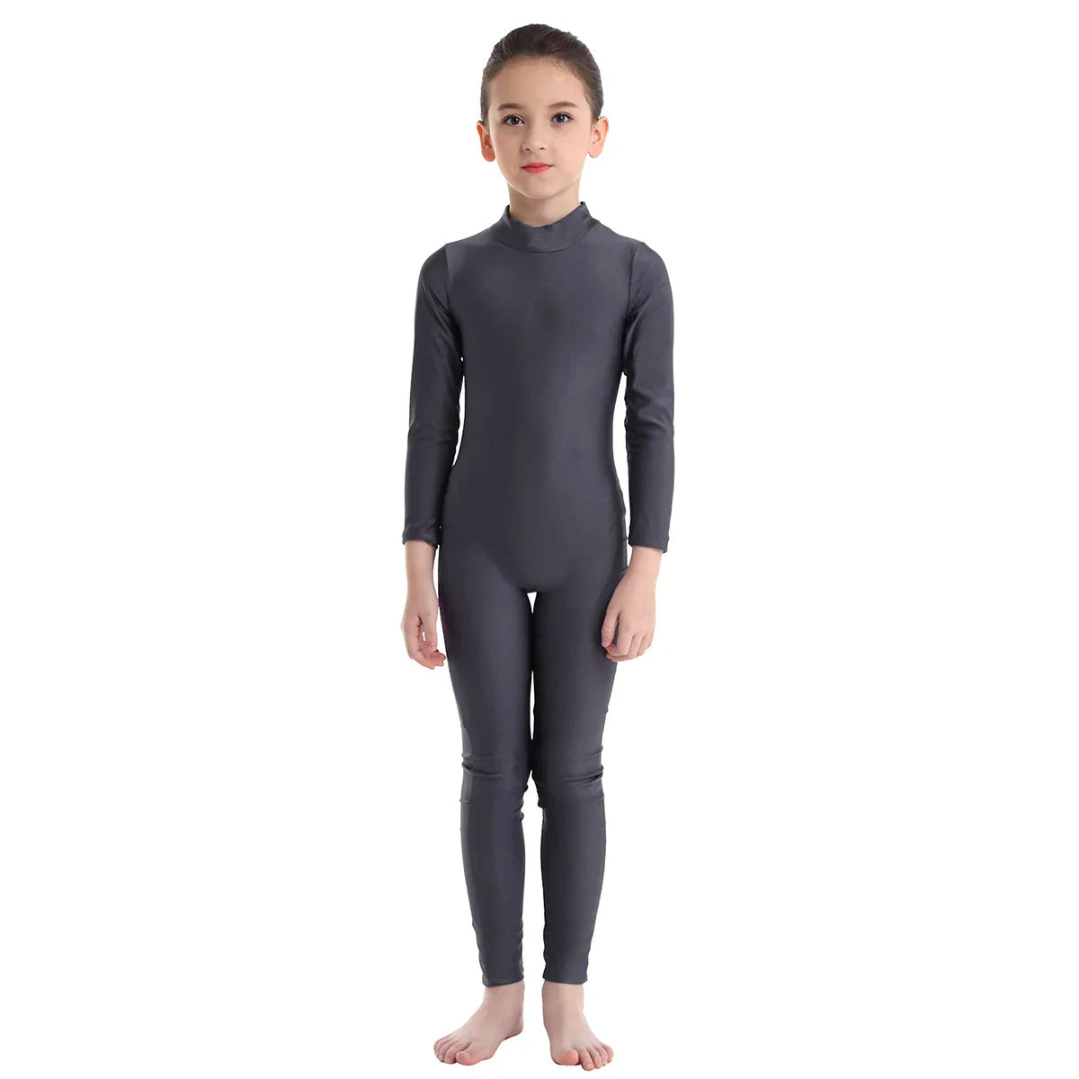 Kids Girls Full Body Gymnastics Bodysuit, Ballet Dance Jersey Leotard, Jumpsuit Sports Unitard, Children Dancewear and Sportswear