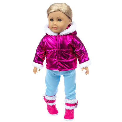 18-Inch Girl Doll Winter Coat – Jacket Outfit for 43cm Newborn Baby Dolls