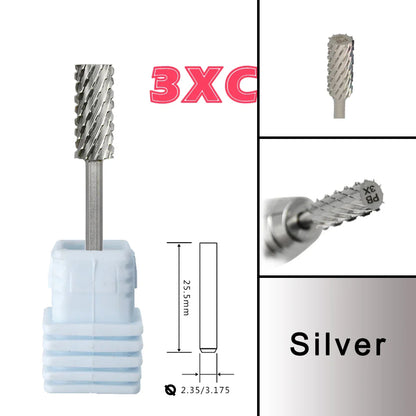 RolinStar 5.35 Small Barrel Silver Tungsten Steel Carbide Nail Drill Bits – Milling Cutter German Accessories