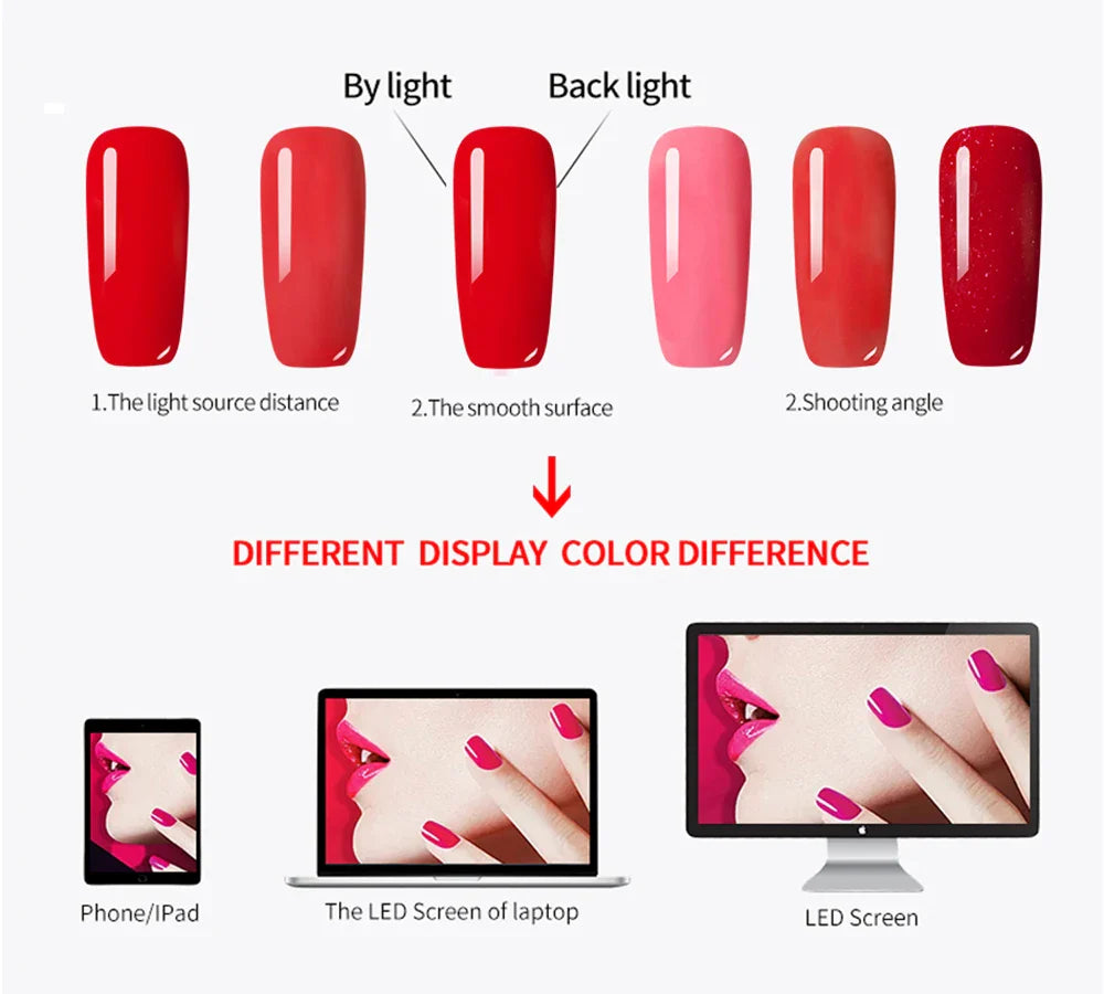 Vendeeni 6-Color Magnetic Cat Eye Gel Nail Polish Set – Pink UV LED Soak-Off Gel with Crystal Effect & Display