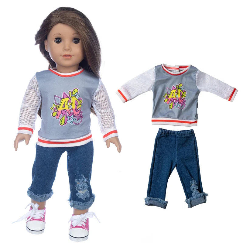 18-Inch Girl Doll Winter Coat — 43cm Baby Doll Jacket Outfit for Dressing