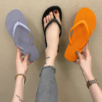 Women's Summer Flat Flip Flops - Comfortable Indoor Home Slippers in Multiple Colors