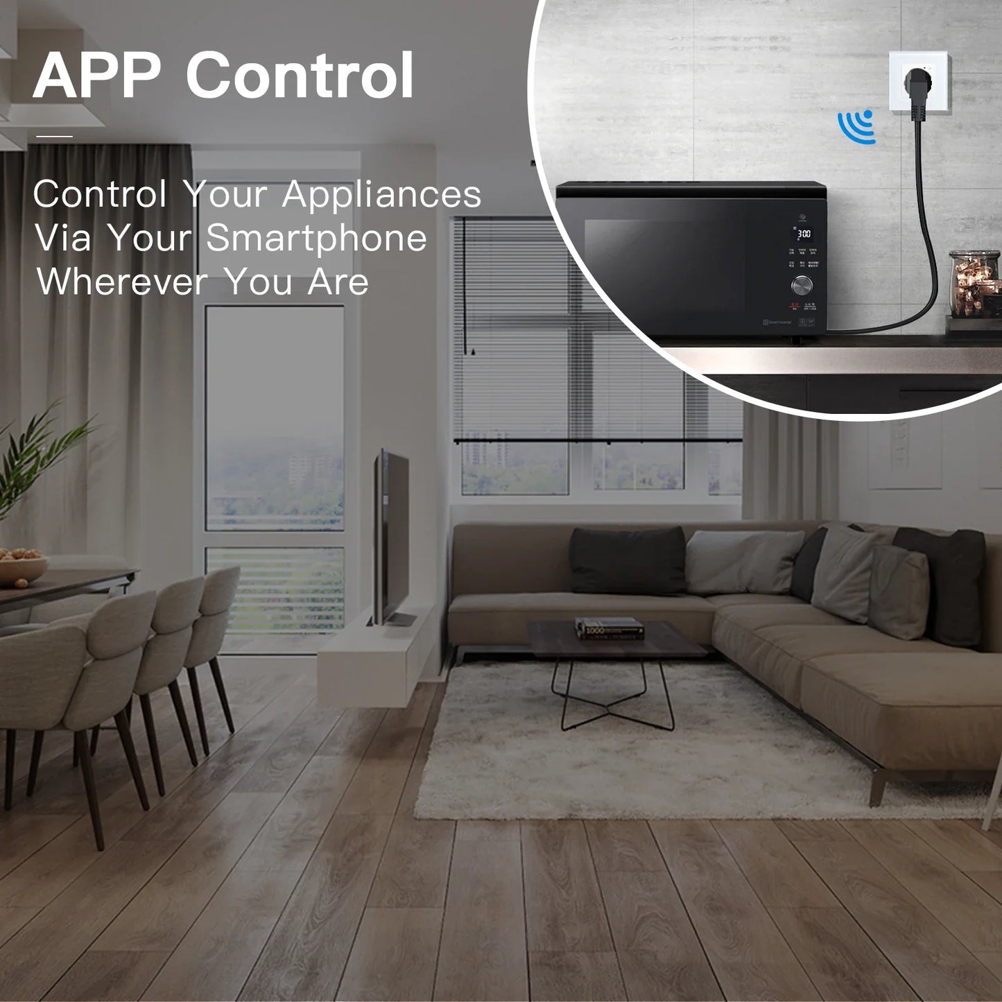 Bseed Smart WiFi Socket – EU Standard Intelligent Outlet, Compatible with Tuya App, Google & Alexa, Timer Function Home Improvement Plug