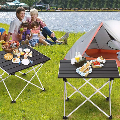 Ultralight Portable Folding Camping Table - High Strength Aluminum Alloy Outdoor Dinner Desk for Garden Party Picnic BBQ
