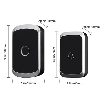 Waterproof Wireless Doorbell — AC 100V-240V EU Plug, Smart Remote Control, Battery Included, Plug & Play