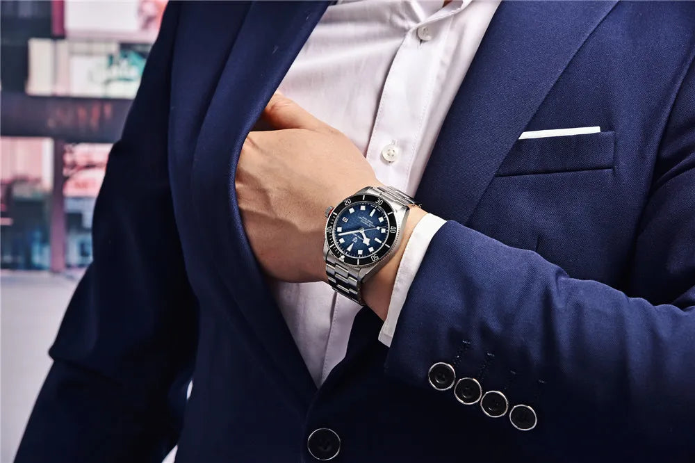 PAGANI DESIGN 2025 BB58 Men's Watch – Retro Automatic NH35A Mechanical, Luxury 100M Waterproof Wristwatch